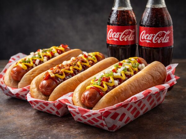 3 Perros caliente + 2 Refrescos